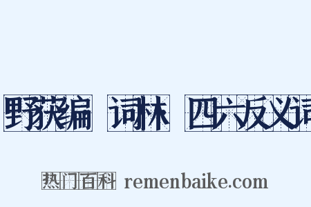 野获编·词林·四六反义词是什么意思的图片